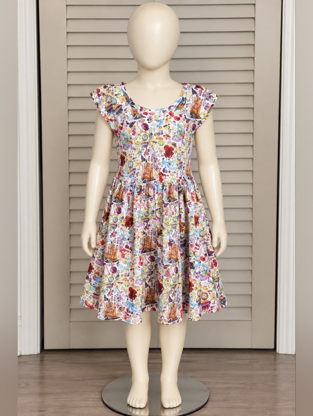 Little Mermaid Print Dress